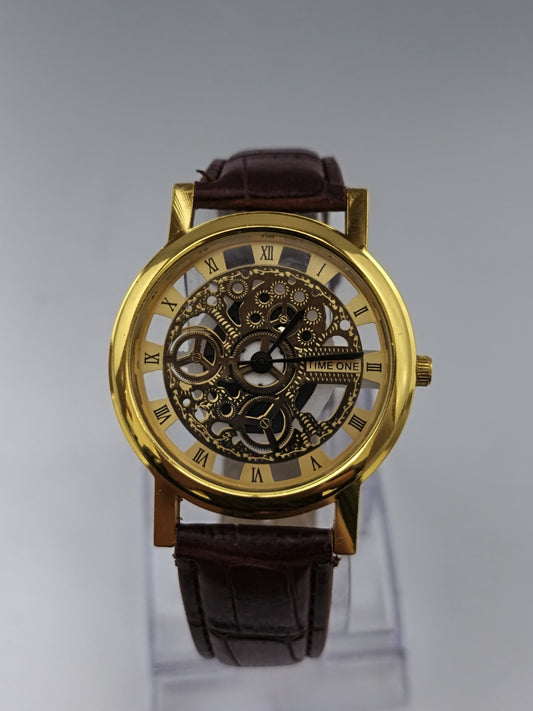 Time One Brown Strap Watch