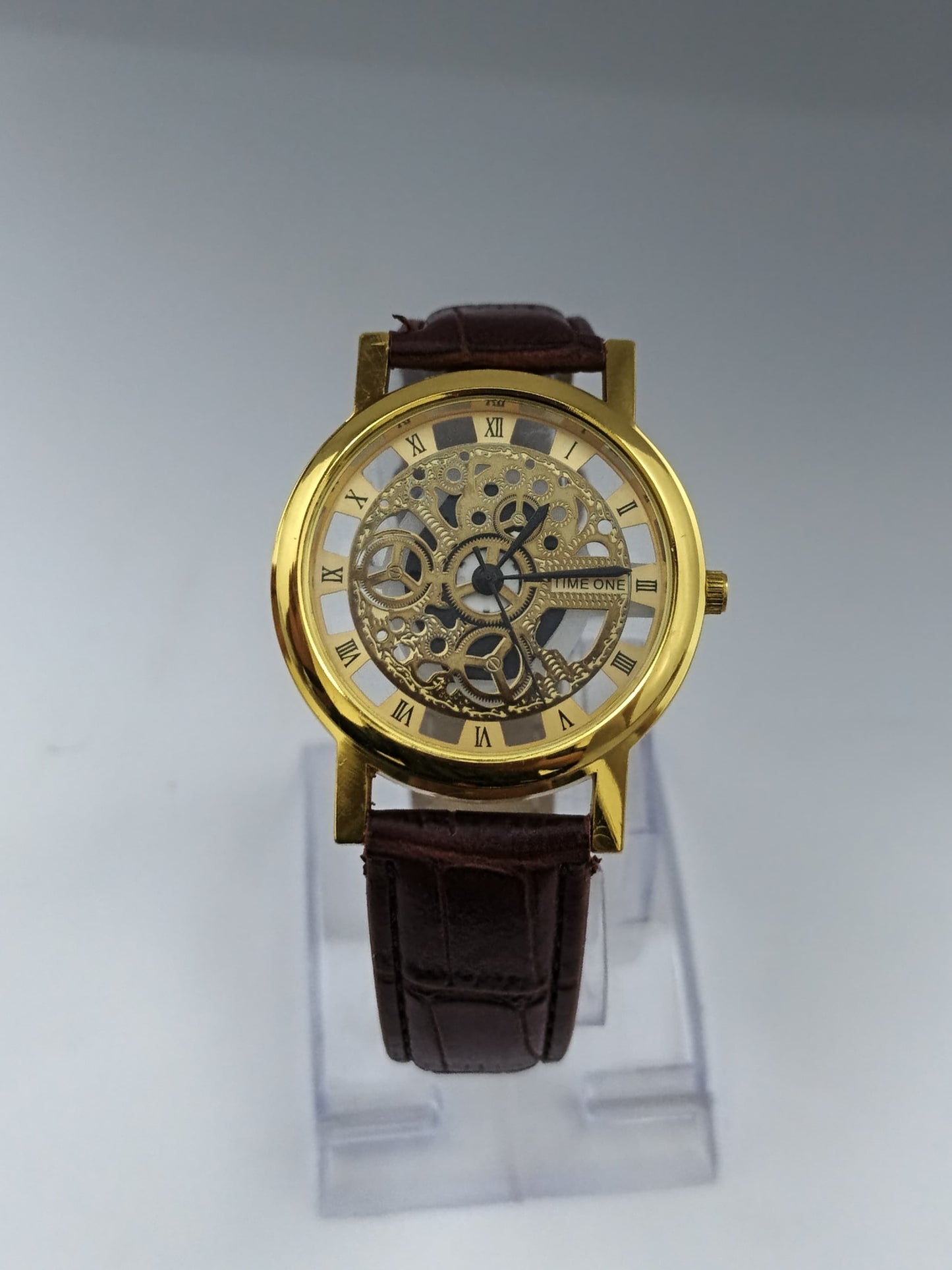 Time One Brown Strap Watch