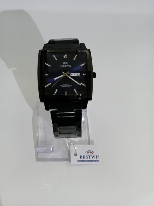 ⌚ Bestwin Black Square Dial Watch – Elegant Premium Edition