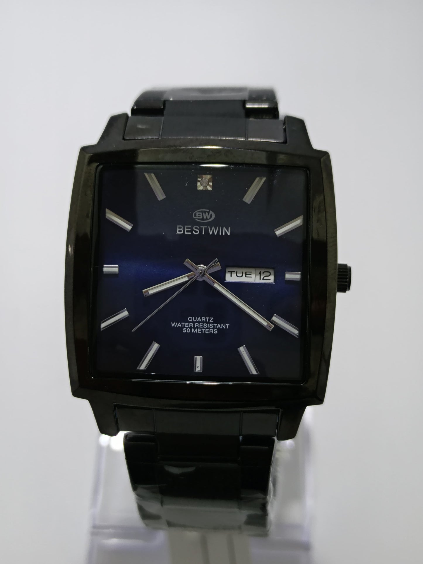 ⌚ Bestwin Black Square Dial Watch – Elegant Premium Edition