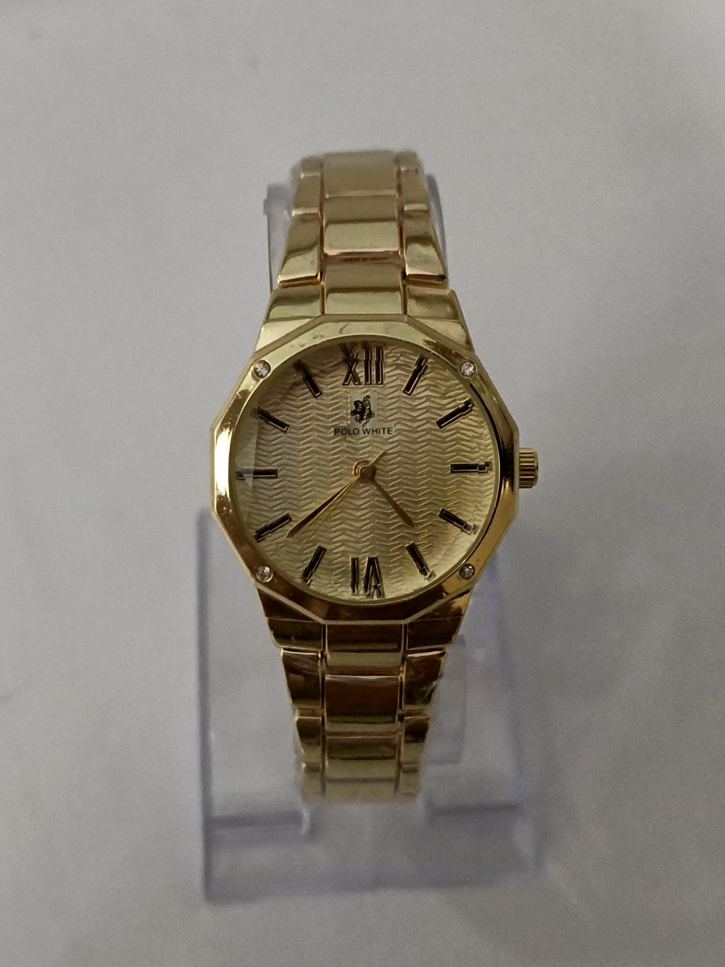 Polo Golden White Design Female Watch