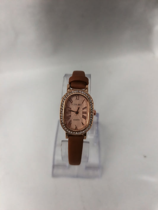 ⌚Cosmo Brown Strap Female Watch